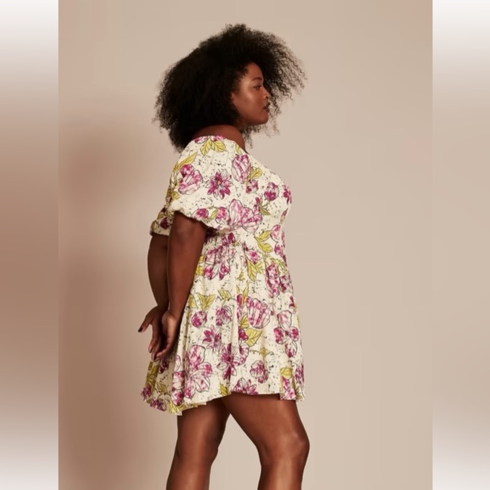 NWT 11 HONORE FLORAL FREYA MINI DRESS SZ 22 - Picture 2 of 12